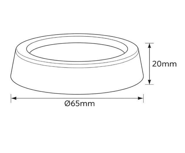 Vibration Damper ø65x20mm Grey