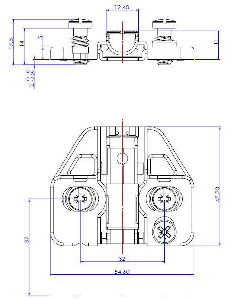 Mounting Pl. Clip-On, H=2. Easy Adjust, F/Soft Close, F/Euro