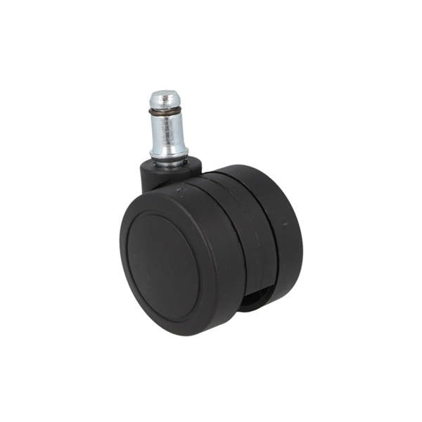 Office Chair Castor, ø50mm, Hard, ø11mm Pin, Black, No Hood,