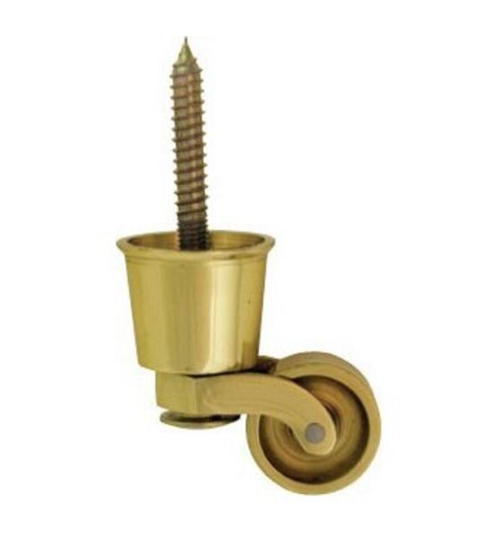 Brass Castor Brascella, ø32mm, Brass, Cup Top ø31.5mm,