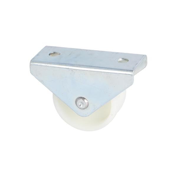 Box Castor ø30mm, 21x48mm Bracket, BZP, MH 33mm,White PP