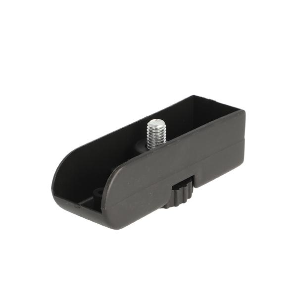 Panel Shoe W/Adjust. Glide ø31mm,BLK, Stud M8x22mm, F/25mm