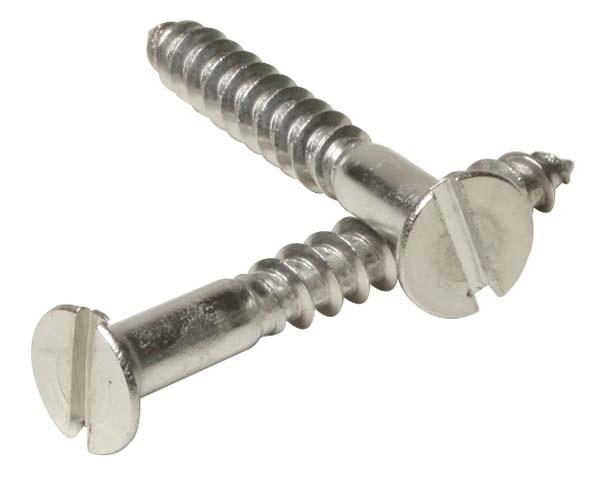 Wood Screw, CSK, BZP, 4.0x16mm, DIN 97 Slot