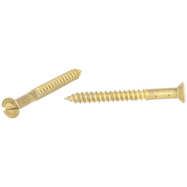 Wood Screw, CSK, Brass, 5.0x50mm, DIN 97 Slot