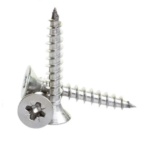 Chipboard Screw, D-CSK, PZD, BZP, 6.0x40mm