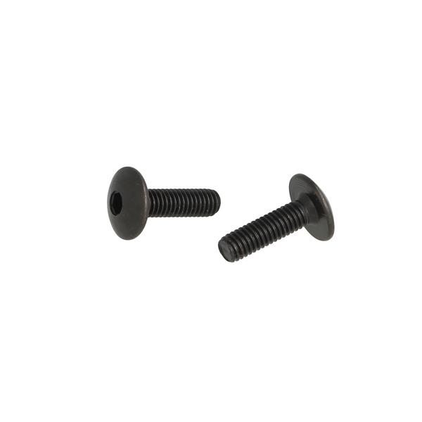 Mushroom Screw, M6x20mm, Black Oxydized, Hex 4mm, Blunt