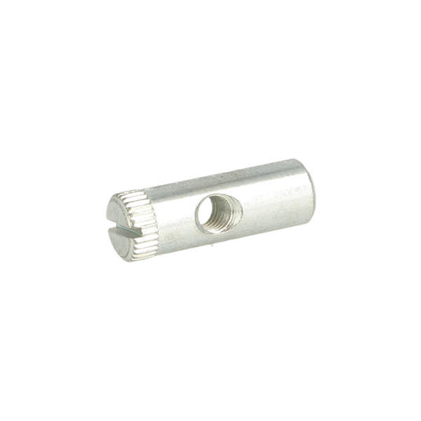 Cross Dowel ø10x30mm(16+14), M6, Knurled, BZP, 4mm Slot End