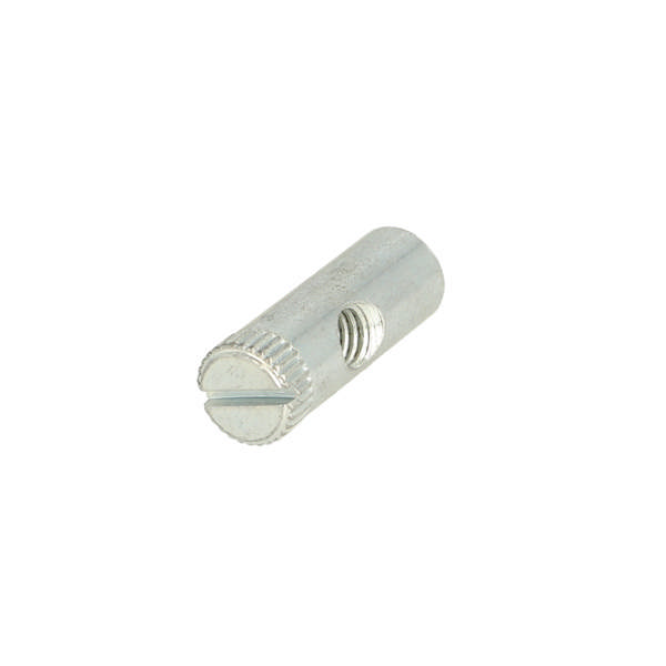 Cross Dowel ø10x30mm(16+14), M6, Knurled, BZP, 4mm Slot End