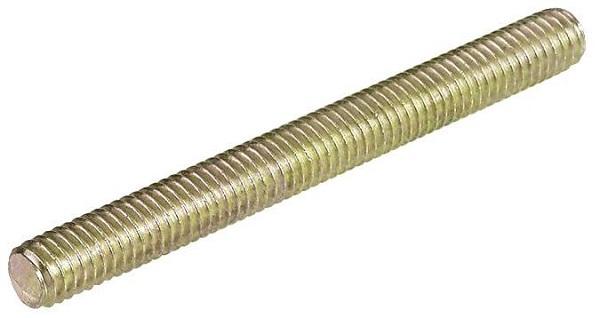 Threaded Bolt M6x22mm, Steel, Yellow Zinc Plated