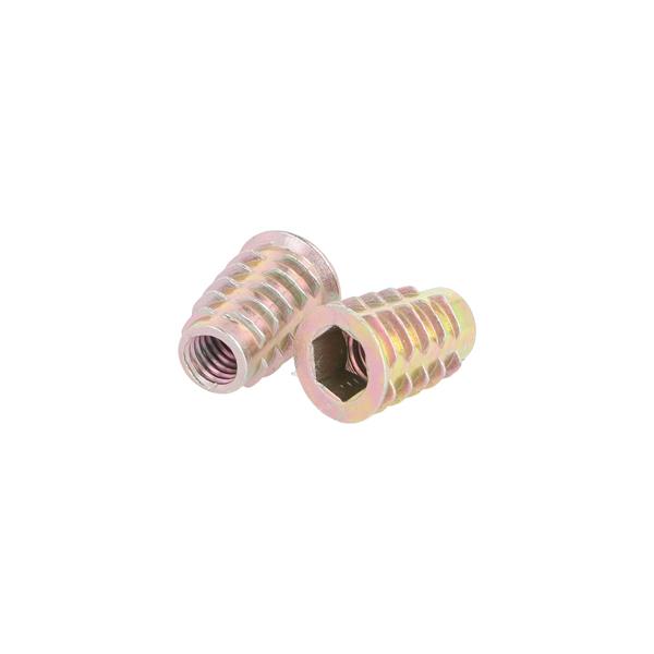 Screw-In Bushing D-820, M8x20mm, Zamak, YZP, Hex 8x5,0mm