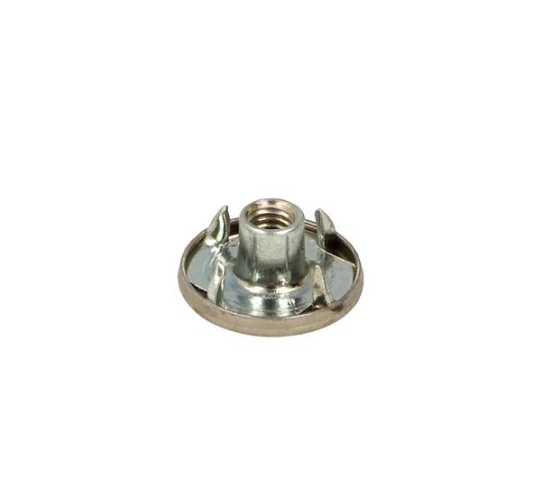 Tee Nut, M5x8mm With Cap, Steel, Nickel Plated