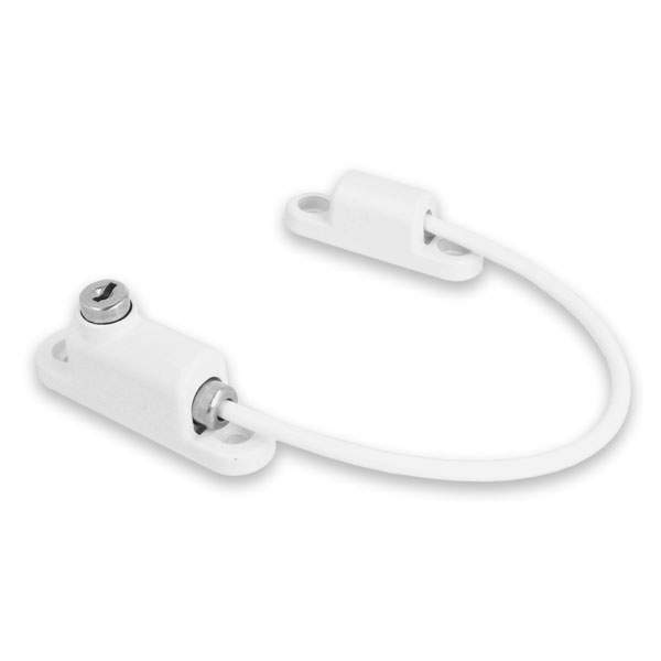 Window Wire Lock, Strong Model, White, W/SS-304 Wire - 215mm
