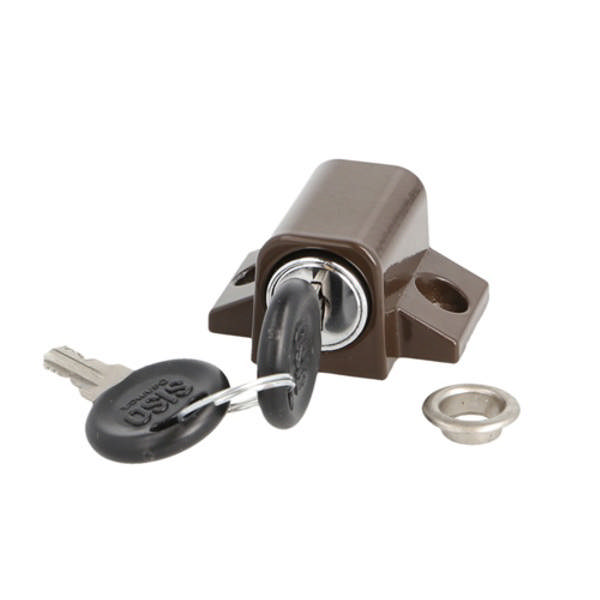 Window Push Lock 280, ø19mm, Brown, KA D20,CK SISO, W/Sleeve