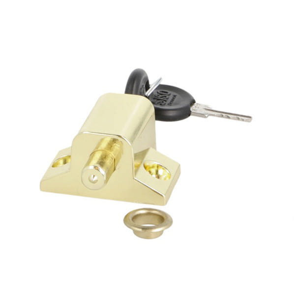 Window Push Lock 280, ø19mm, Brass Plated, KA D20,CK SISO,