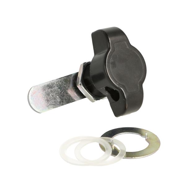 Padlockable Cam Lock #300R, 90DG, ø19x20mm, Black, Cam A04,