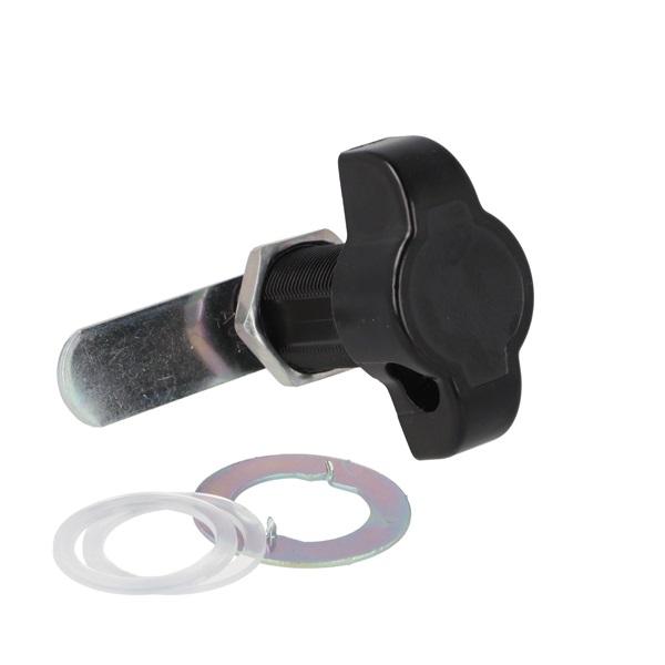 Padlockable Cam Lock #300R, 90DG, ø19x32mm, Black, Cam A04,