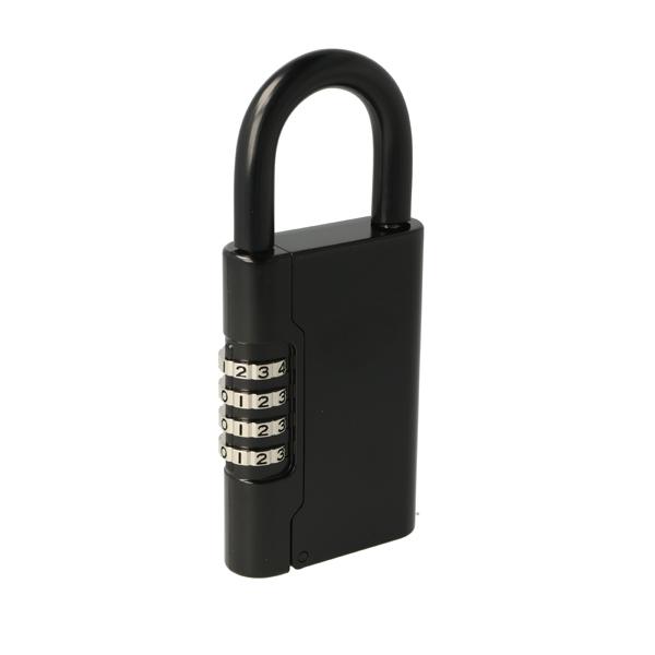 Key Storage Padlock,4 Digits, 90x59,5mm Black Steel Body,