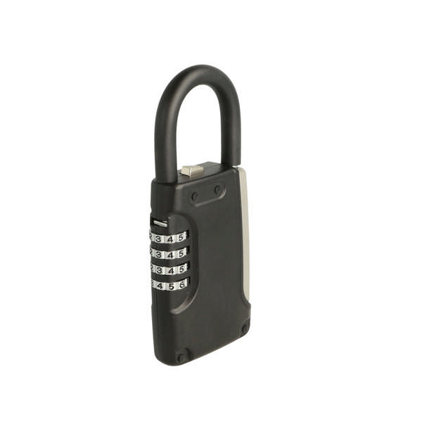 Key Storage Padlock,4 Digits, 138x62mm Black Steel Body,