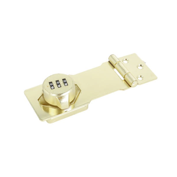 Combi. Cam Lock Hasp & Stapler M800, 3-Digit, Gold Finish