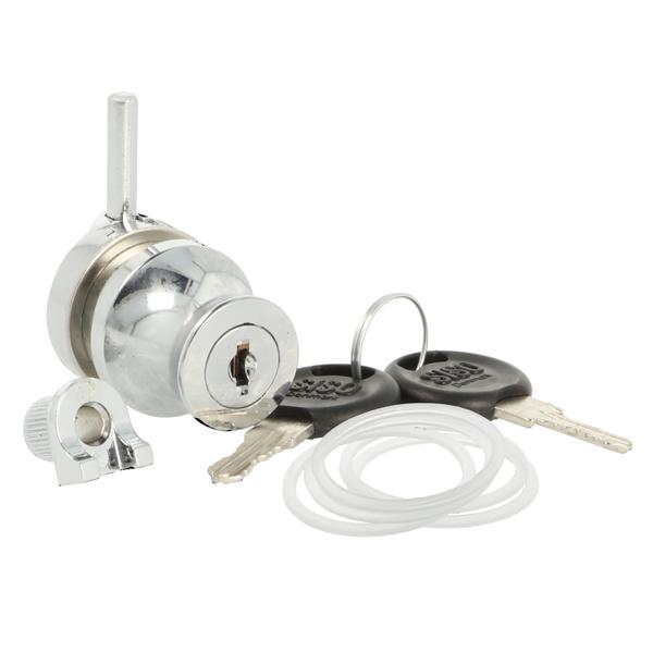 Glass Door Lock X-689, CK SISO, Chrome Plated, 4-6mm Glass