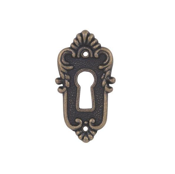 Escutcheon, Antique, Bronze Plated, For Nail-On