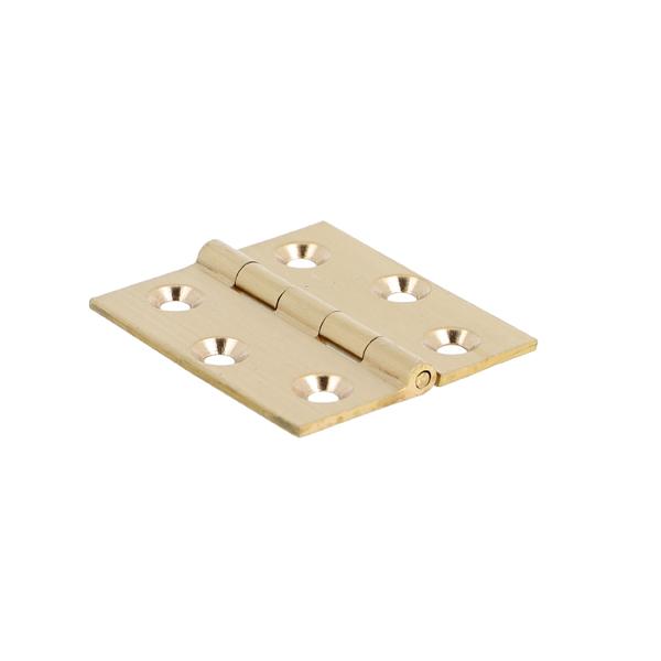 Butt Hinge, 40x35x1,4mm, Brass Sanded, ø3.5mm Holes