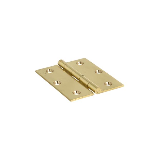 Butt Hinge, 60x50x1,8mm, Brass Polished, ø3,5mm Holes