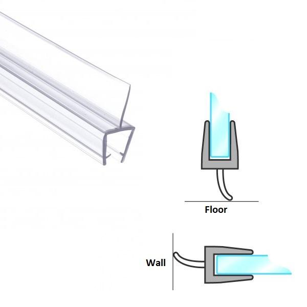 PVC Seal Glass To Floor, S-5701, 2,5 Mtr, F/6mm Glass