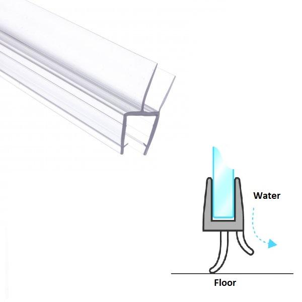 PVC Seal Glass To Floor, S-5722, 2,5 Mtr, F/6mm Glass