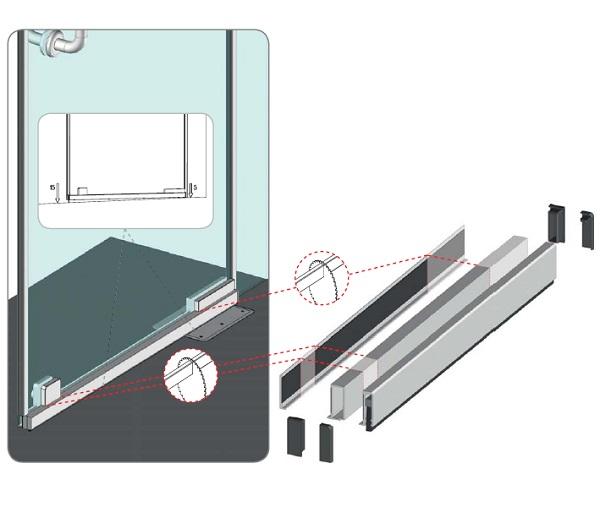 Drop Down Alu Double Profile, 