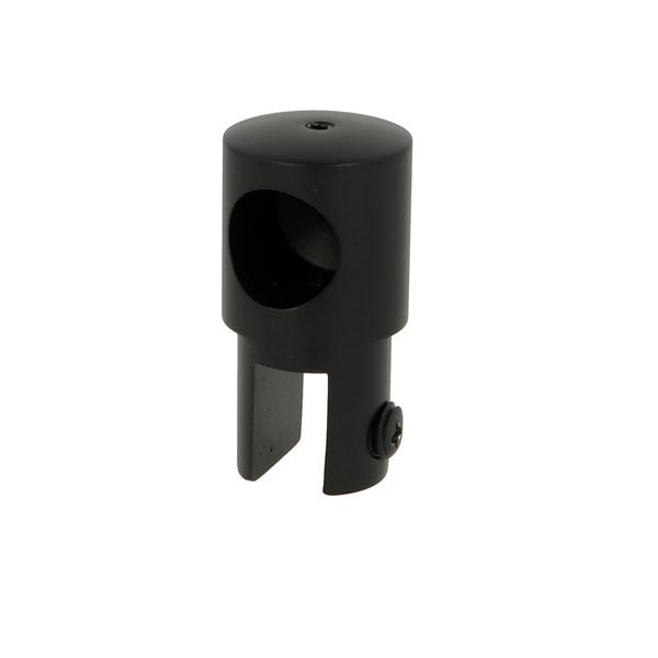 Bar To Glass Bracket, F/ø19mm Tube, Black Finish, 8-10mm