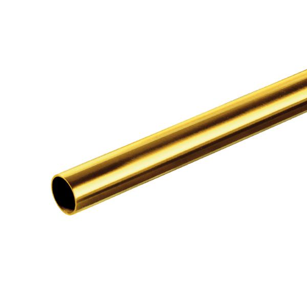 SS-304 Tube ø19x1000mm, 0,8mm Thickness, Polished Brass