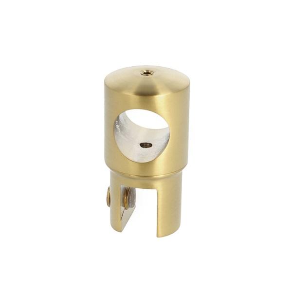 Bar To Glass Centre Bracket, F/ø19mm Tube, Brushed Brass,