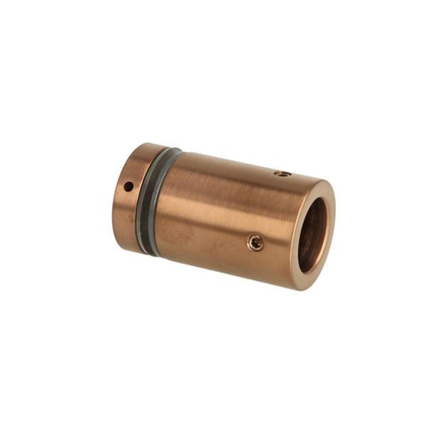 Bar to Glass Wall Bracket, F/ø19mm Tube, Brushed Copper,8-10