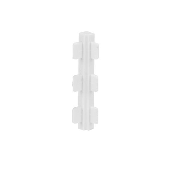 PVC 2-Way Connector 60mm, White, Without Velvet