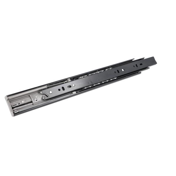 Drawer Slide Self-Closing/Soft Stop, 4500, Black Zinc, 350mm