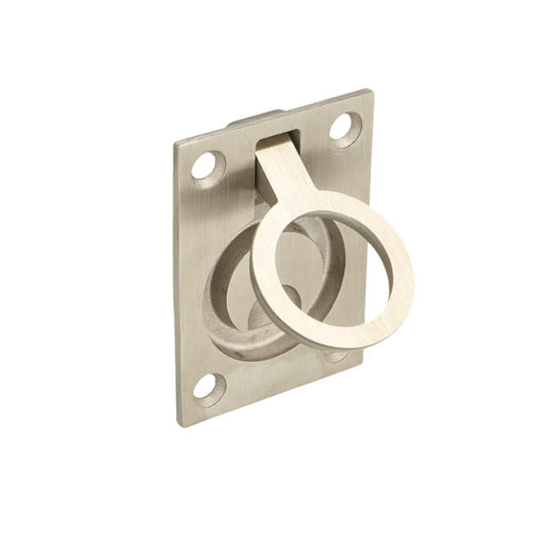 Drop Pull Ring Handle SS-304 - Brushed, Concealed, 65x46mm,