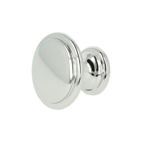 Knob No. 2035, ø29,6x23mm, Zamak,Chrome Plated, No Screw