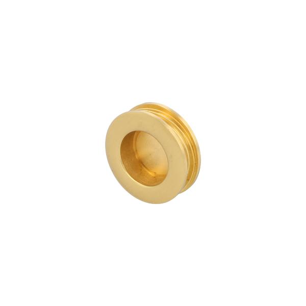 Glass Door Pull, Brass, ø30x9mm, Bore 25mm, Polished