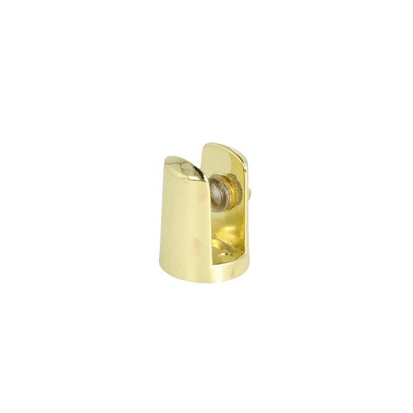 Shelf Support Cylindrical, Polished Brass Look, ø17mm, Glass