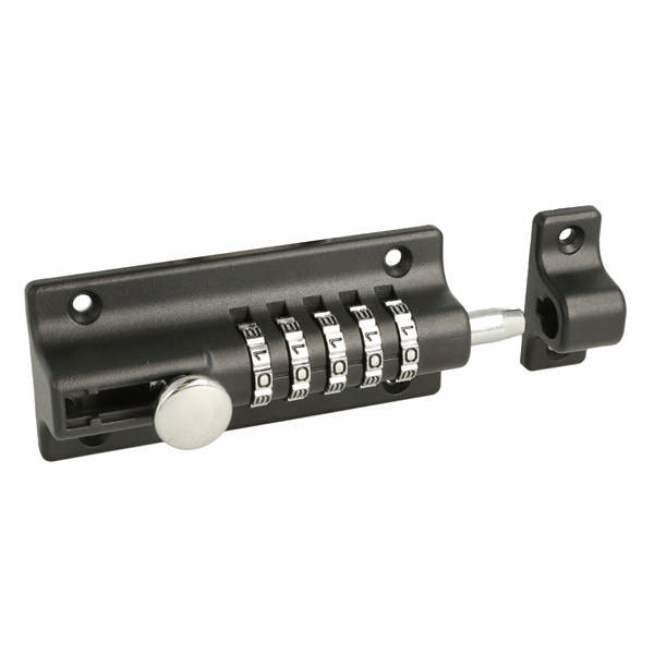 Sliding Bolt Combination Lock, 150x50mm, Black, 5 Digits