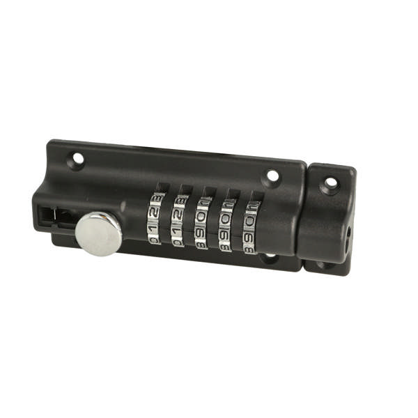 Sliding Bolt Combination Lock, 150x50mm, Black, 5 Digits