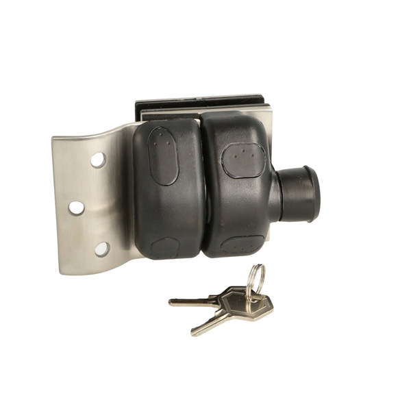 Baluster Latch Lock, W/Key, ø42,4mm Tube/Glass 8-12mm Glass,