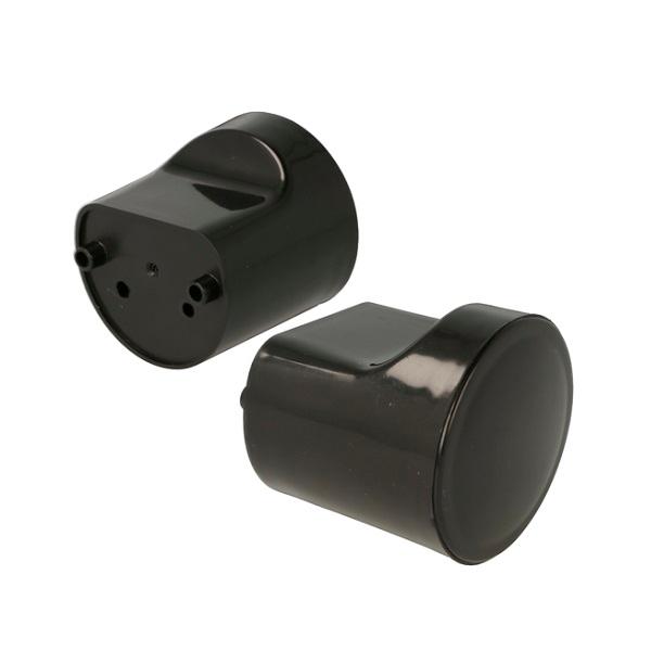 Toilet Cubicle Handle Only, Black PP, 2 pcs = Set