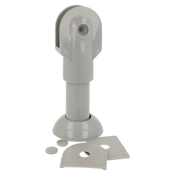 Toilet Cubicle Stand, 115-135mm, W/Cap, F/12-18mm, Grey PP