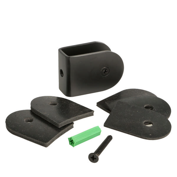 U-Bracket SS-304, Black Finish F/18mm Panel, F/Toilet Cubi-