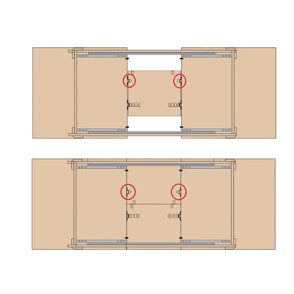 Support Roller, Black PP, F/Butterfly Table Leaves,Steel,BZP